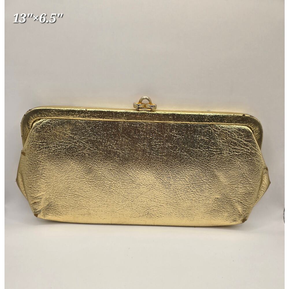 Vintage 1960s Metallic Gold Clutch/Evening Bag